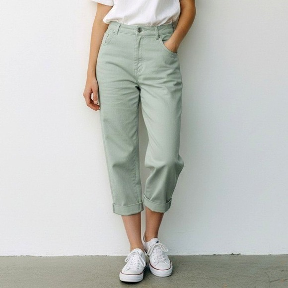 NYDJ Pants - NYDJ Reese Relaxed Chino Sage Green Lift Tuck Pants Womens Size 10 Utility